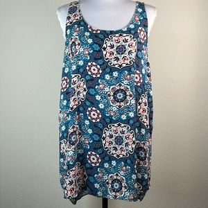 🌸LOFT Top Size XL Racerback Hi-Lo Tank Tunic Excellent Condition!